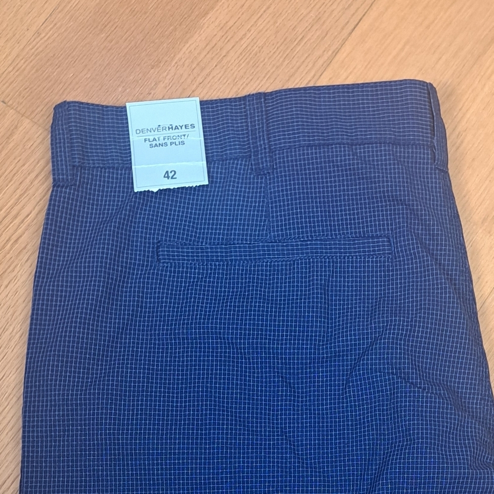 DENVER HAYES Shorts Men's Lightweight Luxury Blue Stripe Shorts SZ 42 NEW